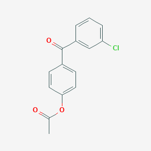 molecular formula C15H11ClO3 B067454 4-乙酰氧基-3'-氯苯甲酮 CAS No. 185606-02-4