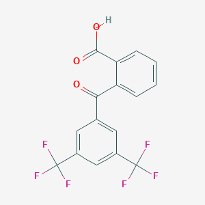 molecular formula C16H8F6O3 B067455 2-[3,5-Bis(trifluoromethyl)benzoyl]benzoic acid CAS No. 175278-06-5