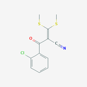 molecular formula C12H10ClNOS2 B067460 2-(2-Chlorobenzoyl)-3,3-bis(methylsulfanyl)prop-2-enenitrile CAS No. 175137-51-6