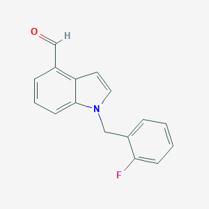 molecular formula C16H12FNO B067462 1-(2-Fluorobenzyl)indole-4-carbaldehyde CAS No. 192994-38-0