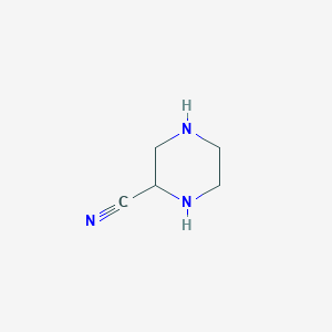 molecular formula C5H9N3 B067463 Piperazine-2-carbonitrile CAS No. 187589-36-2