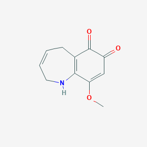 molecular formula C11H11NO3 B067469 9-Methoxy-2,5-dihydro-1H-1-benzazepine-6,7-dione CAS No. 169825-32-5