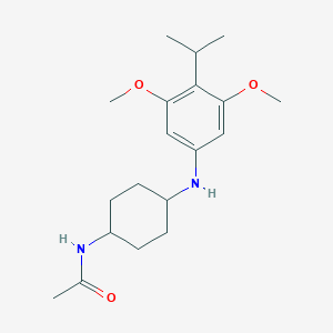 molecular formula C19H30N2O3 B6747096 N-[4-(3,5-dimethoxy-4-propan-2-ylanilino)cyclohexyl]acetamide 