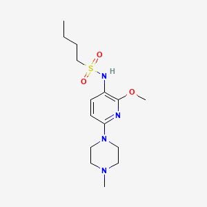 molecular formula C15H26N4O3S B6747148 N-[2-methoxy-6-(4-methylpiperazin-1-yl)pyridin-3-yl]butane-1-sulfonamide 