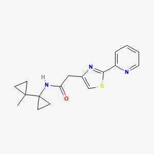 molecular formula C17H19N3OS B6747234 N-[1-(1-methylcyclopropyl)cyclopropyl]-2-(2-pyridin-2-yl-1,3-thiazol-4-yl)acetamide 