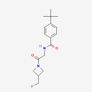 molecular formula C17H23FN2O2 B6747252 4-tert-butyl-N-[2-[3-(fluoromethyl)azetidin-1-yl]-2-oxoethyl]benzamide 
