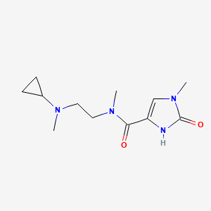 molecular formula C12H20N4O2 B6747278 N-[2-[cyclopropyl(methyl)amino]ethyl]-N,3-dimethyl-2-oxo-1H-imidazole-5-carboxamide 