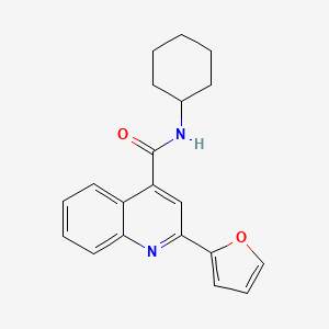 molecular formula C20H20N2O2 B6747422 N~4~-CYCLOHEXYL-2-(2-FURYL)-4-QUINOLINECARBOXAMIDE 