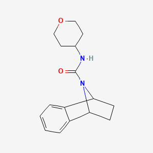 molecular formula C16H20N2O2 B6747431 N-(tetrahydro-2H-pyran-4-yl)-1,2,3,4-tetrahydro-1,4-epiminonaphthalene-9-carboxamide 