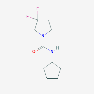 molecular formula C10H16F2N2O B6747438 N-cyclopentyl-3,3-difluoropyrrolidine-1-carboxamide 