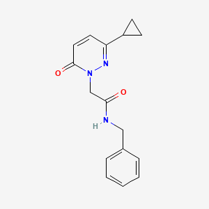 molecular formula C16H17N3O2 B6747458 N-benzyl-2-(3-cyclopropyl-6-oxopyridazin-1(6H)-yl)acetamide 