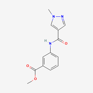 molecular formula C13H13N3O3 B6747511 methyl 3-{[(1-methyl-1H-pyrazol-4-yl)carbonyl]amino}benzoate 