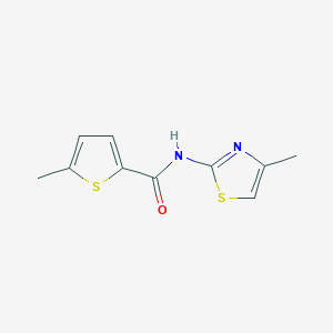 molecular formula C10H10N2OS2 B6747532 5-METHYL-N-(4-METHYL-13-THIAZOL-2-YL)THIOPHENE-2-CARBOXAMIDE 