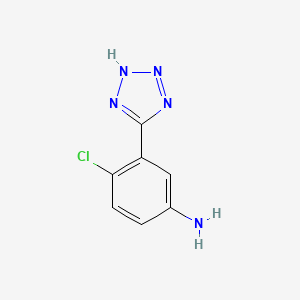 molecular formula C7H6ClN5 B6747558 4-chloro-3-(1H-tetrazol-5-yl)aniline 