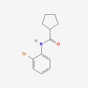 molecular formula C12H14BrNO B6747569 N-(2-bromophenyl)cyclopentanecarboxamide 