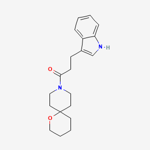 molecular formula C20H26N2O2 B6747699 3-(1H-indol-3-yl)-1-(1-oxa-9-azaspiro[5.5]undec-9-yl)-1-propanone 