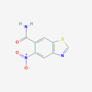 molecular formula C8H5N3O3S B067480 5-Nitrobenzothiazole-6-carboxamide CAS No. 171179-71-8