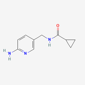 molecular formula C10H13N3O B6749164 N-[(6-aminopyridin-3-yl)methyl]cyclopropanecarboxamide 
