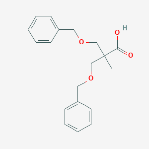 molecular formula C19H22O4 B067496 Propanoic acid, 2-methyl-3-(phenylmethoxy)-2-[(phenylmethoxy)methyl]- CAS No. 170104-95-7