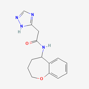 molecular formula C14H16N4O2 B6750483 N-(2,3,4,5-tetrahydro-1-benzoxepin-5-yl)-2-(1H-1,2,4-triazol-5-yl)acetamide 