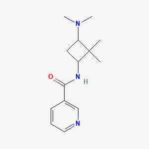 molecular formula C14H21N3O B6750541 N-[3-(dimethylamino)-2,2-dimethylcyclobutyl]pyridine-3-carboxamide 