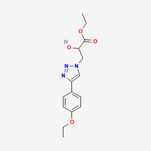molecular formula C15H19N3O4 B6750604 Ethyl 3-[4-(4-ethoxyphenyl)triazol-1-yl]-2-hydroxypropanoate 