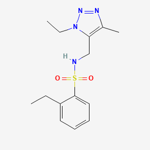 molecular formula C14H20N4O2S B6750802 2-ethyl-N-[(3-ethyl-5-methyltriazol-4-yl)methyl]benzenesulfonamide 