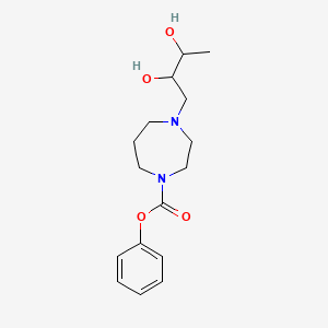 molecular formula C16H24N2O4 B6750965 Phenyl 4-(2,3-dihydroxybutyl)-1,4-diazepane-1-carboxylate 