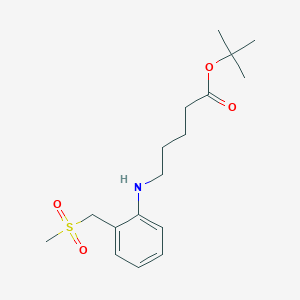 molecular formula C17H27NO4S B6751016 Tert-butyl 5-[2-(methylsulfonylmethyl)anilino]pentanoate 