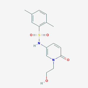 molecular formula C15H18N2O4S B6751149 N-[1-(2-hydroxyethyl)-6-oxopyridin-3-yl]-2,5-dimethylbenzenesulfonamide 