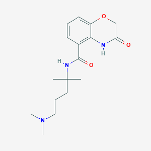 molecular formula C17H25N3O3 B6751310 N-[5-(dimethylamino)-2-methylpentan-2-yl]-3-oxo-4H-1,4-benzoxazine-5-carboxamide 