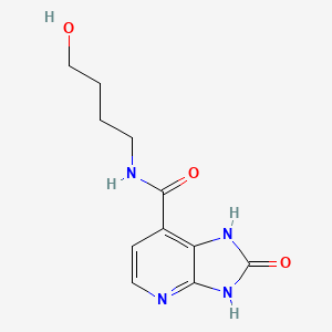 molecular formula C11H14N4O3 B6751332 N-(4-hydroxybutyl)-2-oxo-1,3-dihydroimidazo[4,5-b]pyridine-7-carboxamide 