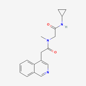 molecular formula C17H19N3O2 B6751357 N-[2-(cyclopropylamino)-2-oxoethyl]-2-isoquinolin-4-yl-N-methylacetamide 