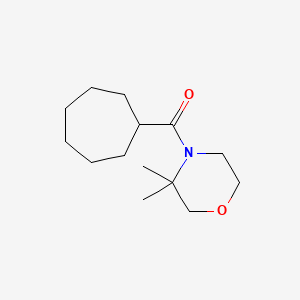 molecular formula C14H25NO2 B6751629 Cycloheptyl-(3,3-dimethylmorpholin-4-yl)methanone 