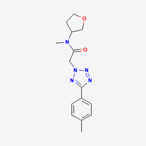 molecular formula C15H19N5O2 B6752174 N-methyl-2-[5-(4-methylphenyl)tetrazol-2-yl]-N-(oxolan-3-yl)acetamide 