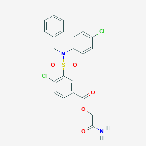 Carbamoylmethyl 3-[benzyl(4-chlorophenyl)sulfamoyl]-4-chlorobenzoate