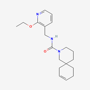 molecular formula C19H27N3O2 B6752835 N-[(2-ethoxypyridin-3-yl)methyl]-2-azaspiro[5.5]undec-9-ene-2-carboxamide 