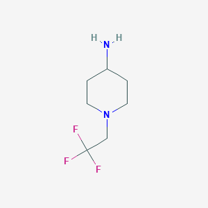 molecular formula C7H13F3N2 B067540 1-(2,2,2-三氟乙基)哌啶-4-胺 CAS No. 187217-99-8