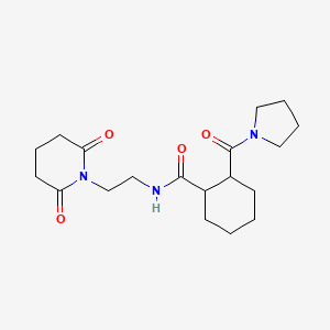 molecular formula C19H29N3O4 B6754392 N-[2-(2,6-dioxopiperidin-1-yl)ethyl]-2-(pyrrolidine-1-carbonyl)cyclohexane-1-carboxamide 