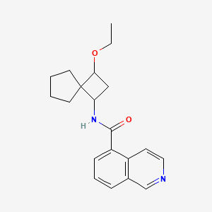 molecular formula C20H24N2O2 B6754403 N-(3-ethoxyspiro[3.4]octan-1-yl)isoquinoline-5-carboxamide 