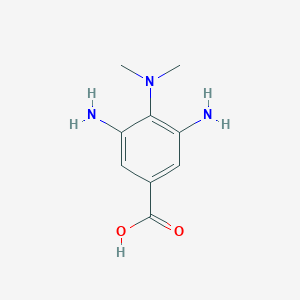 molecular formula C9H13N3O2 B067547 3,5-Diamino-4-(dimethylamino)benzoic acid CAS No. 177960-34-8