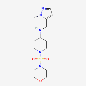 molecular formula C14H25N5O3S B6754725 N-[(2-methylpyrazol-3-yl)methyl]-1-morpholin-4-ylsulfonylpiperidin-4-amine 