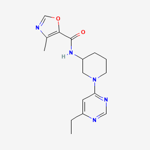 molecular formula C16H21N5O2 B6754818 N-[1-(6-ethylpyrimidin-4-yl)piperidin-3-yl]-4-methyl-1,3-oxazole-5-carboxamide 