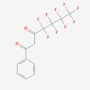 molecular formula C13H7F9O2 B067550 4,4,5,5,6,6,7,7,7-九氟-1-苯基庚烷-1,3-二酮 CAS No. 168920-97-6