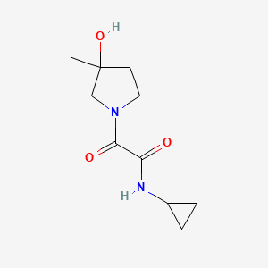 molecular formula C10H16N2O3 B6755252 N-cyclopropyl-2-(3-hydroxy-3-methylpyrrolidin-1-yl)-2-oxoacetamide 
