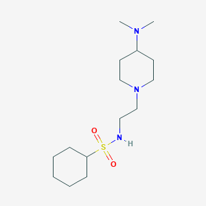 molecular formula C15H31N3O2S B6755285 N-[2-[4-(dimethylamino)piperidin-1-yl]ethyl]cyclohexanesulfonamide 