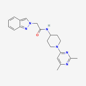 molecular formula C20H24N6O B6755377 N-[1-(2,6-dimethylpyrimidin-4-yl)piperidin-4-yl]-2-indazol-2-ylacetamide 