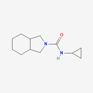 molecular formula C12H20N2O B6755418 N-cyclopropyl-1,3,3a,4,5,6,7,7a-octahydroisoindole-2-carboxamide 