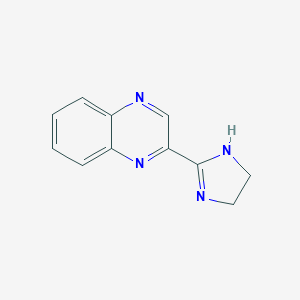 molecular formula C11H10N4 B067555 2-(4,5-dihydro-1H-imidazol-2-yl)quinoxaline CAS No. 187753-87-3