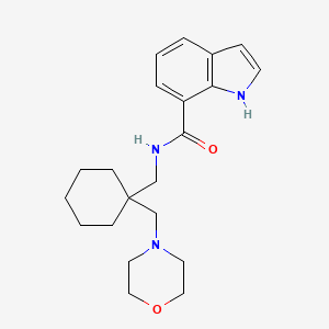 molecular formula C21H29N3O2 B6755888 N-[[1-(morpholin-4-ylmethyl)cyclohexyl]methyl]-1H-indole-7-carboxamide 